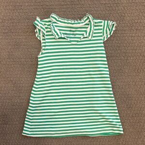 Classic Prep Green and White Striped Dress